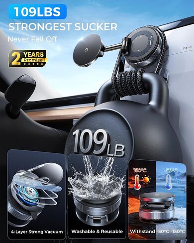 【Upgraded】for 15W MagSafe Car Mount Phone Charger w/ 3.3' USB-C Cable in Kuwait