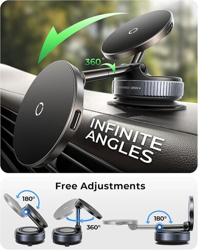 【Upgraded】for 15W MagSafe Car Mount Phone Charger w/ 3.3' USB-C Cable in Kuwait