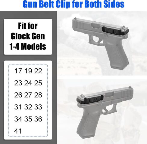 Gun Belt Clip for Glock Gen 1-4 Holster Clip Low Profile Slim Concealed Carry Gun Clip for Glock 17, 19, 22, 23, 24, 25, 26, 27, 28, 30S, 31, 32, 33, 34, 35, 36 and 41 in Kuwait