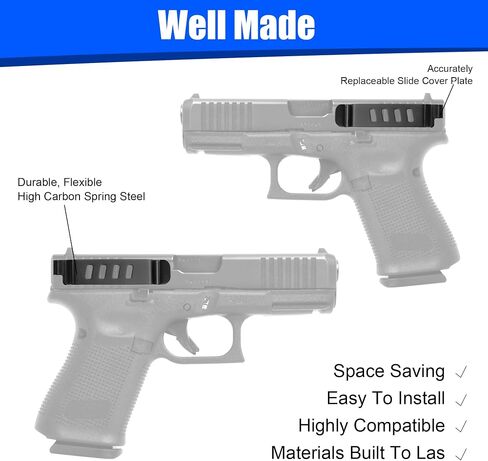 Gun Belt Clip for Glock Gen 1-4 Holster Clip Low Profile Slim Concealed Carry Gun Clip for Glock 17, 19, 22, 23, 24, 25, 26, 27, 28, 30S, 31, 32, 33, 34, 35, 36 and 41 in Kuwait
