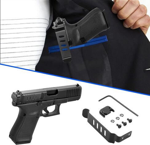 Gun Belt Clip for Glock Gen 1-4 Holster Clip Low Profile Slim Concealed Carry Gun Clip for Glock 17, 19, 22, 23, 24, 25, 26, 27, 28, 30S, 31, 32, 33, 34, 35, 36 and 41 in Kuwait
