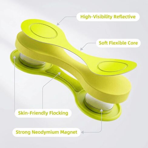 Running Reflector 2Pack 0.3oz Suede Reflective Magnet Clip, Colorful Visibility Gear for Night Cycling, Sleeves & Backpacks in Kuwait