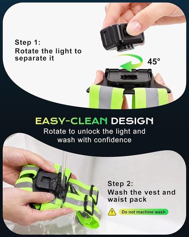 Viccux 500LM & 360° Visibility Running Lights for Runners with Waist Pack in Kuwait