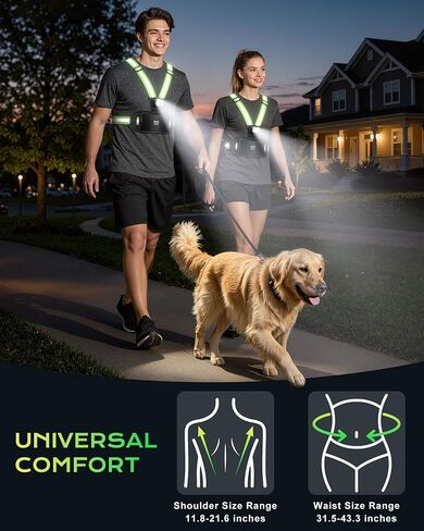 Viccux 500LM & 360° Visibility Running Lights for Runners with Waist Pack in Kuwait