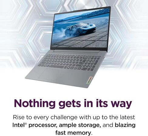 Lenovo IdeaPad Slim 3i • 15.6" FHD Laptop with Microsoft Office 365 • Intel 4 Cores • 128GB SSD • DDR5 • Quick Setup, Lightweight • Win 11 in Saudi Arabia