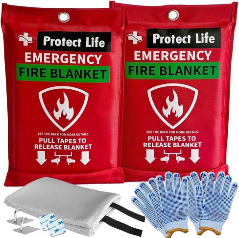 Protect Life Saving Emergency Fire Blankets 2 Pack - 40"x40", Fire Blanket in Saudi Arabia