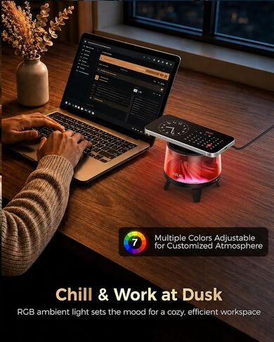 3 in 1 Wireless Charging Station for Apple Devices,Mag-Safe Charger Stand,Magnetic Wireless Charger Station,RGB Ambient Light,for iPhone 17 Pro Max 16 15 14 13 12,AirPods & Apple Watch Series in Saudi Arabia