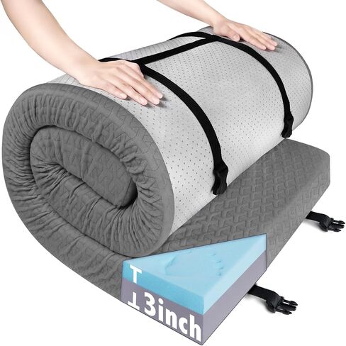 Memory Foam Camping Pad 3 Inch Thick, Soft Sleeping Pad, Pad Only in Kuwait