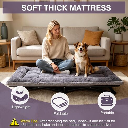 Thick Camping Sleeping Pad, Fluff Camping Cot Pads for Adult, Soft Sleeping Mat, Non-Slip Camping Cot Mattress Topper 75"x28" for Camp Cot/Rv Bunk/Narrow Twin Beds in Saudi Arabia