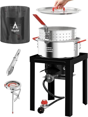 10QT Propane Fish Fryer with Basket, Cover, Lid & Tongs in Kuwait