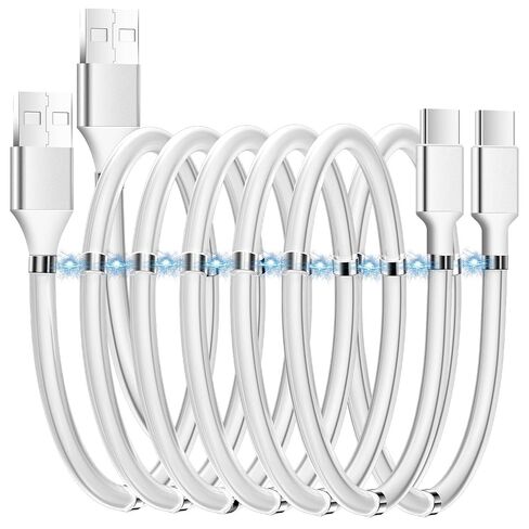 Magnetic Charging Cable,(3FT) Super Organized Charging Magnetic Absorption Nano Data Cable for Galaxy S21/S20 Ultra S10 S10E S9 Note 20 10 9 8 Pixel, LG V30 G6, Nintendo Switch, OnePlus 5 etc (3 ft) in Saudi Arabia