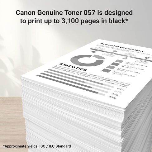 Canon 057 Genuine Black Toner Cartridge Compatible with LBP220 Series, LBP230 Series, MF440 Series, MF450 Series in Saudi Arabia