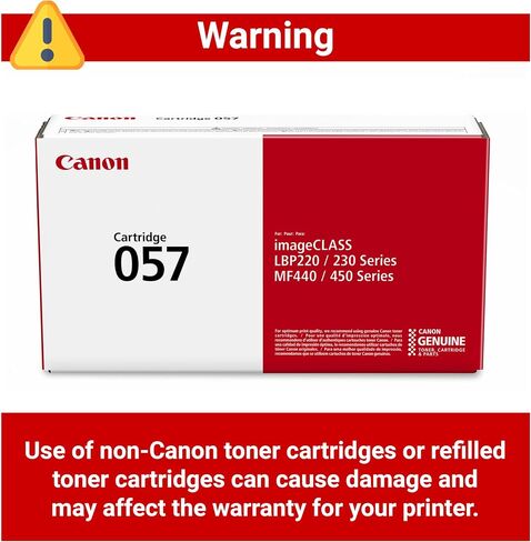 Canon 057 Genuine Black Toner Cartridge Compatible with LBP220 Series, LBP230 Series, MF440 Series, MF450 Series in Saudi Arabia