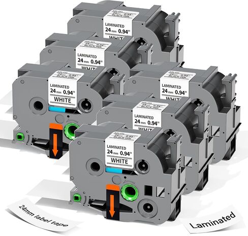 12 Pack Compatible with Brother PTouch 24mm 0.94" Label Maker Tape TZe-251 in Saudi Arabia