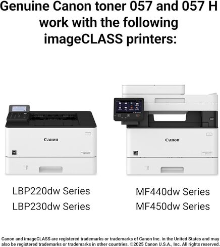Canon 057 Genuine Black Toner Cartridge Compatible with LBP220 Series, LBP230 Series, MF440 Series, MF450 Series in Saudi Arabia