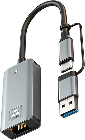 2500Mbps Ethernet Adapter Type C to RJ45 Gigabit Networking for Laptop Desktop Aluminum Ethernet in Saudi Arabia