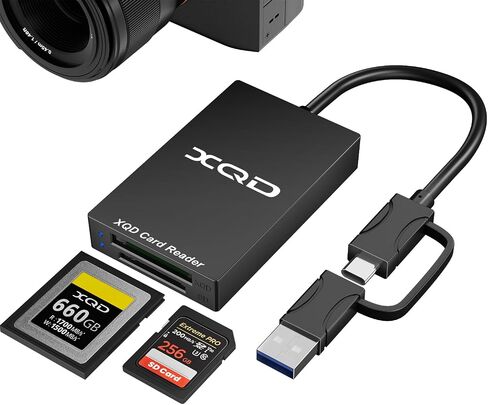 قارئ بطاقات XQD، قارئ بطاقات ذاكرة 2 في 1 USB-C وUSB-A بسرعة 5 جيجابت في الثانية USB 3.0 XQD/SD in Kuwait