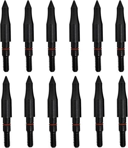 100/125/150/200 Grains Archery Field Points Practice Field Tips, Archery Target Practice Hunting Arrow Tip for Recurve, Compound Bow Crossbow, Steel Screw in Broadhead (12pcs) in Saudi Arabia
