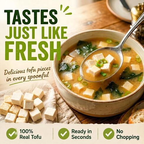 6.6 oz Freeze Dried Tofu Cubes, Dehydrated Tofu, Ramen Toppings & Miso Soup in Saudi Arabia