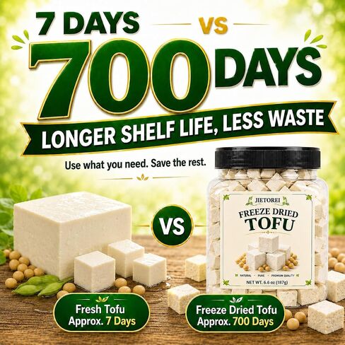 6.6 oz Freeze Dried Tofu Cubes, Dehydrated Tofu, Ramen Toppings & Miso Soup in Saudi Arabia