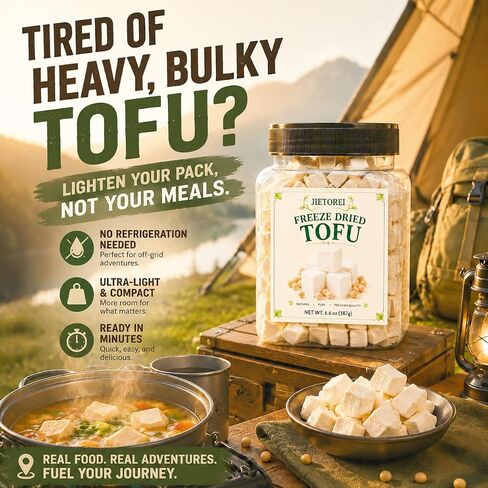 6.6 oz Freeze Dried Tofu Cubes, Dehydrated Tofu, Ramen Toppings & Miso Soup in Saudi Arabia