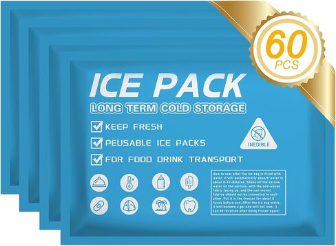 Ice Packs for Coolers Shipping Lunch Box Cold Cooler Bag Long Lasting Reusable Ice Pack Gel Freezer Packs for Camping in Kuwait