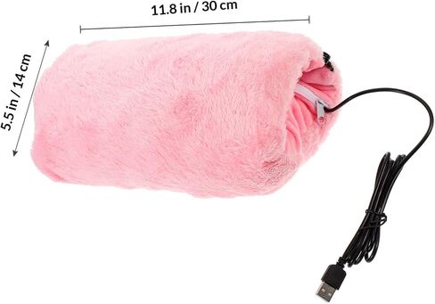 TEHAUX Portable USB Hand Warmer Flannel Electric Heating Hand Muff with USB Charging and Short Circuit Protection for Winter Birthday Gift in Saudi Arabia