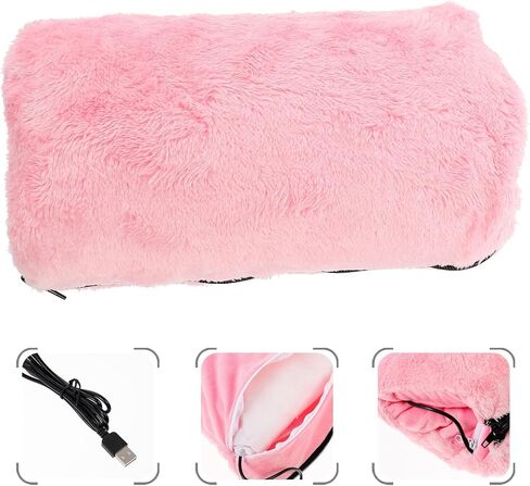 TEHAUX Portable USB Hand Warmer Flannel Electric Heating Hand Muff with USB Charging and Short Circuit Protection for Winter Birthday Gift in Saudi Arabia