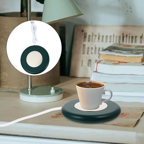 VALICLUD USB Heating Coaster Cup Warmer for Coffee Mug and Tea Cup with Constant Temperature 55℃, Aluminum Alloy and Plastic Material, for Work Desk Use in Saudi Arabia