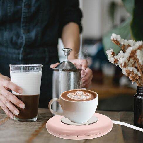 ULTECHNOVO USB Cup Warmer with Constant Temperature Function, Aluminum Alloy Heating Coffee Cup Coaster, Practical USB Charging Beverage Warmer Mat for Office and Work Desk Use in Saudi Arabia