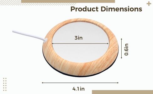 USB Coffee Mug Warmer, Wood Grain Heating Plate for Cups, 122 ℉ / 50 °C Constant Temperature Coffee Heater Pad, Portable Beverage Warmer for Office Home Desk Tea Milk Cocoa in Saudi Arabia