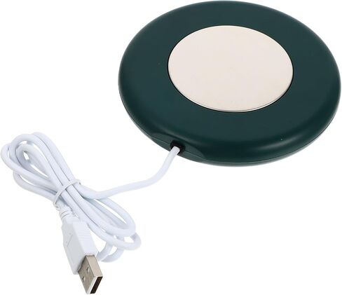 OUNONA USB Powered Mug Warmer with Auto On/Off Function, Aluminum Alloy and Plastic Construction, Keeps Beverage Warm at Constant 55℃, for Work Desk Use in Saudi Arabia