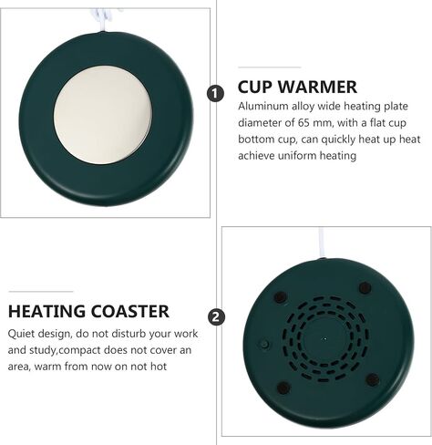 OUNONA USB Powered Mug Warmer with Auto On/Off Function, Aluminum Alloy and Plastic Construction, Keeps Beverage Warm at Constant 55℃, for Work Desk Use in Saudi Arabia