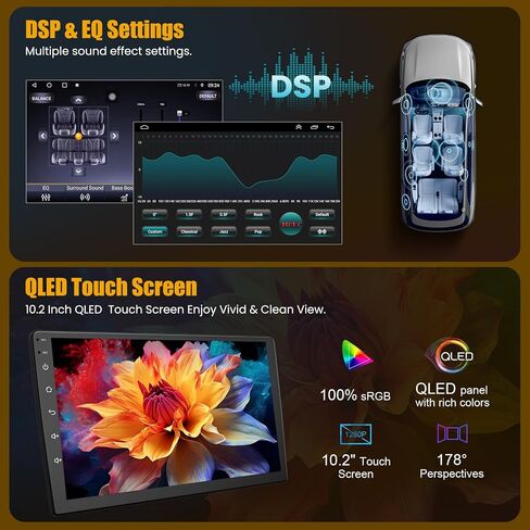 (8Core + 64GB) 10.2 Inch QLED Touch Screen Car Radio for Toyota Camry 2012 2013 2014 with Carplay and Android Auto,Android 13 Camry Stereo Support Bluetooth,WiFi,GPS,FM Radio,Backup Camera & SWC in Saudi Arabia