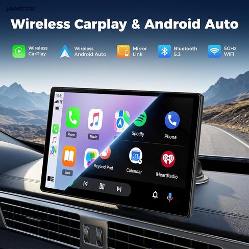 LAMTTO 11" Wireless CarPlay Screen with in-Cell Display and Dual-Band WiFi in Saudi Arabia