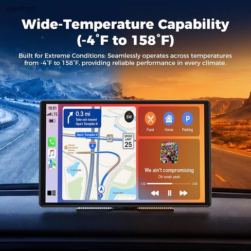 LAMTTO 11" Wireless CarPlay Screen with in-Cell Display and Dual-Band WiFi in Saudi Arabia