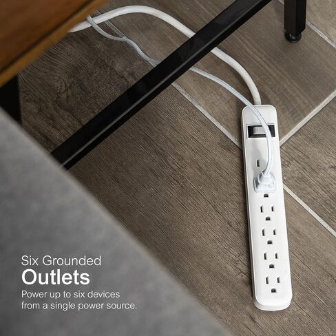 GE Surge Protector Power Strip, 2 Ft Extension Cord, 6 Outlet Extender in Saudi Arabia