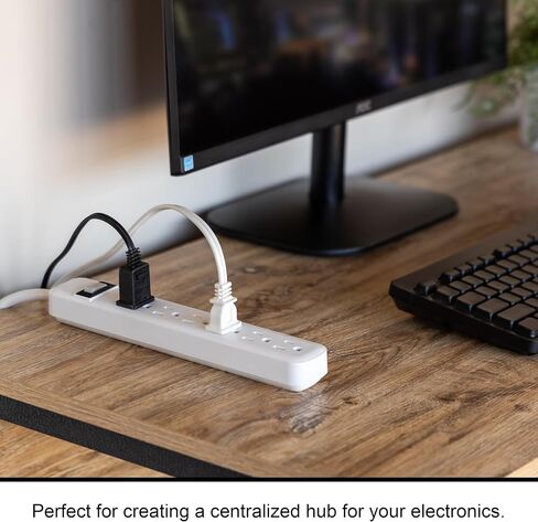 GE Surge Protector Power Strip, 2 Ft Extension Cord, 6 Outlet Extender in Saudi Arabia