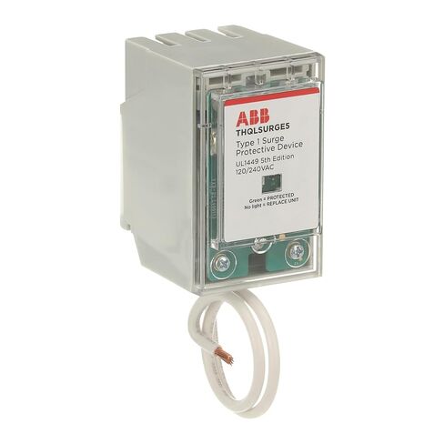 ABB THQLSURGE5 Surge Protection Device • Whole Home Protector • 120/240VAC Type 1 SPD • 50kA Per Phase • Breaker Panel Surge Protector • LED Indicator • Plug-in Installation • Pigtail Connection in Saudi Arabia