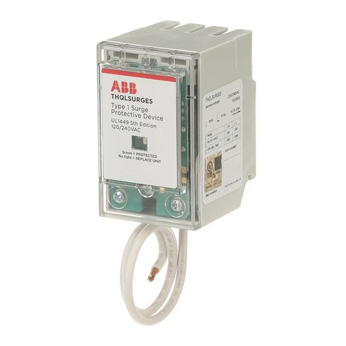 ABB THQLSURGE5 Surge Protection Device • Whole Home Protector • 120/240VAC Type 1 SPD • 50kA Per Phase • Breaker Panel Surge Protector • LED Indicator • Plug-in Installation • Pigtail Connection in Saudi Arabia