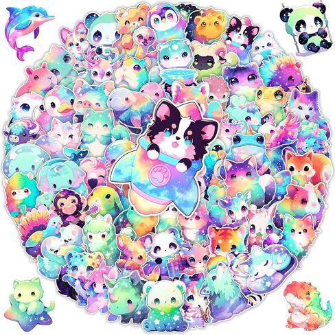 100-Pack Cute Unique Cartoon Animal Stickers for Kids Adults in Saudi Arabia