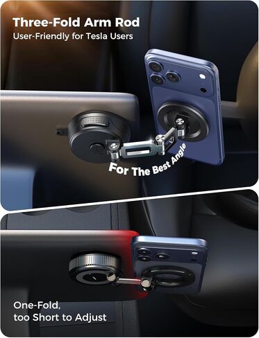 JOYROOM Car Mount for iPhone, [Tri-Fold] MagSafe iPhone Car Mount, [Suction Pro+Gel Base] 360° Rotation iPhone Car Holder, Strong Magnet for iPhone 17 Pro Max and Other Series[Not for Charging] in Kuwait