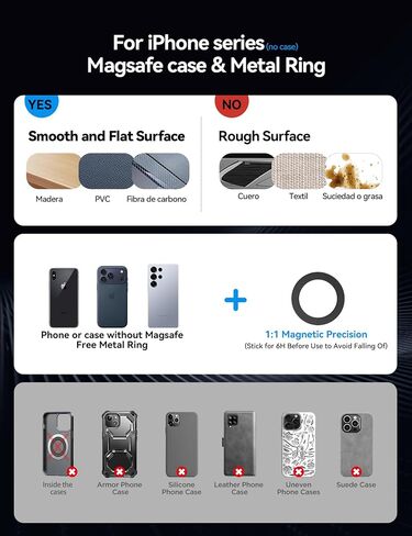 JOYROOM Car Mount for iPhone, [Tri-Fold] MagSafe iPhone Car Mount, [Suction Pro+Gel Base] 360° Rotation iPhone Car Holder, Strong Magnet for iPhone 17 Pro Max and Other Series[Not for Charging] in Kuwait