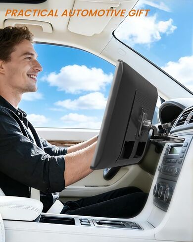 حامل OHLPRO CD لشاشة CarPlay محول كرة 16 مم، فتحة قرص مضغوط قابلة للدوران 360 درجة متوافق مع شاشة CarPlay لاسلكية محمولة 7-10 بوصة للسيارة، حامل مشغل أقراص مضغوطة بدون أدوات، أسود in Kuwait