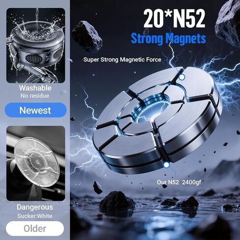 Magnetic Phone Holder for Car Dashboard Windshield Mount Strong Suction Cup in Saudi Arabia