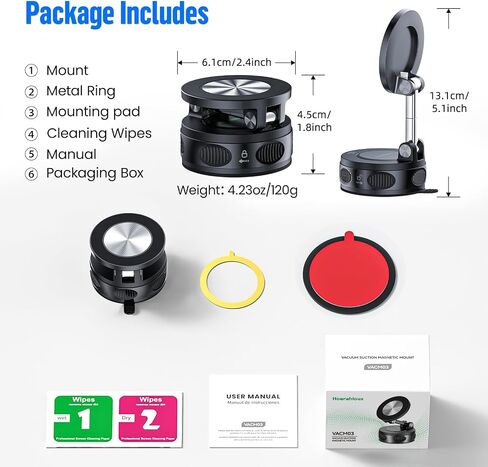 Magnetic Phone Holder for Car Dashboard Windshield Mount Strong Suction Cup in Saudi Arabia