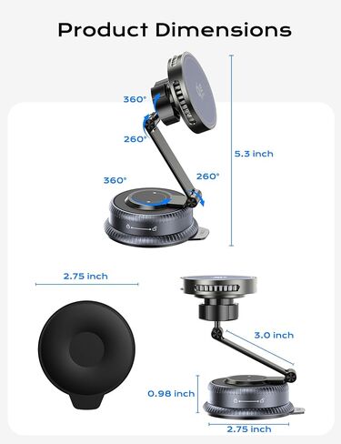 Qi2.2 25W MagSafe Car Mount Charger, Cooling Fan, 75W Fast Adapter in Kuwait