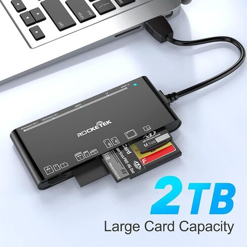 USB 3.0 SD Card Reader, 7-in-1 Multi Memory Card Reader for SD SDXC SDHC Micro SD CF MS MMC Camera Memory Card XD Card Reader, Plug and Play Simultaneously Read/Writer(5Gbps) for Mac OS, Windows in Saudi Arabia