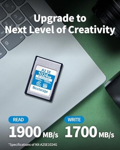 Nextorage Japan CFexpress 4.0 Type A 512GB Memory Card VPG200 + CFexpress Type A Memory Card/SD Card Compatible Dual-Slot Card Reader USB 10Gbps in Kuwait