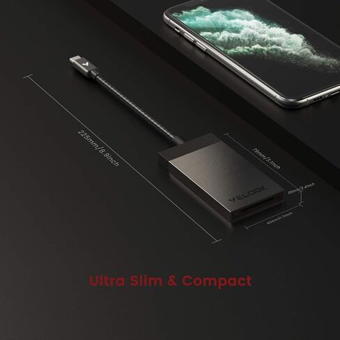 قارئ بطاقات CFexpress/XQD/SD 3 في 1، USB C، VELOGK ثنائي الفتحة USB 3.2 (10 جيجابت في الثانية) in Kuwait